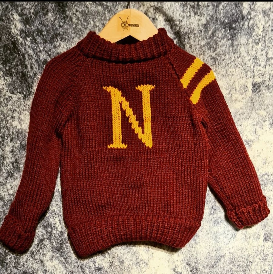 Knitted Baby monogram jumper, children's monogram jumper