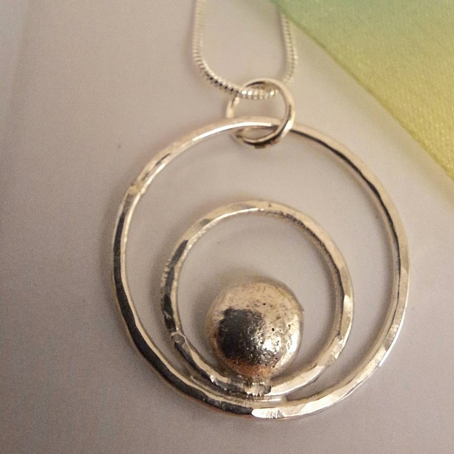 Silver Saturn Pendant