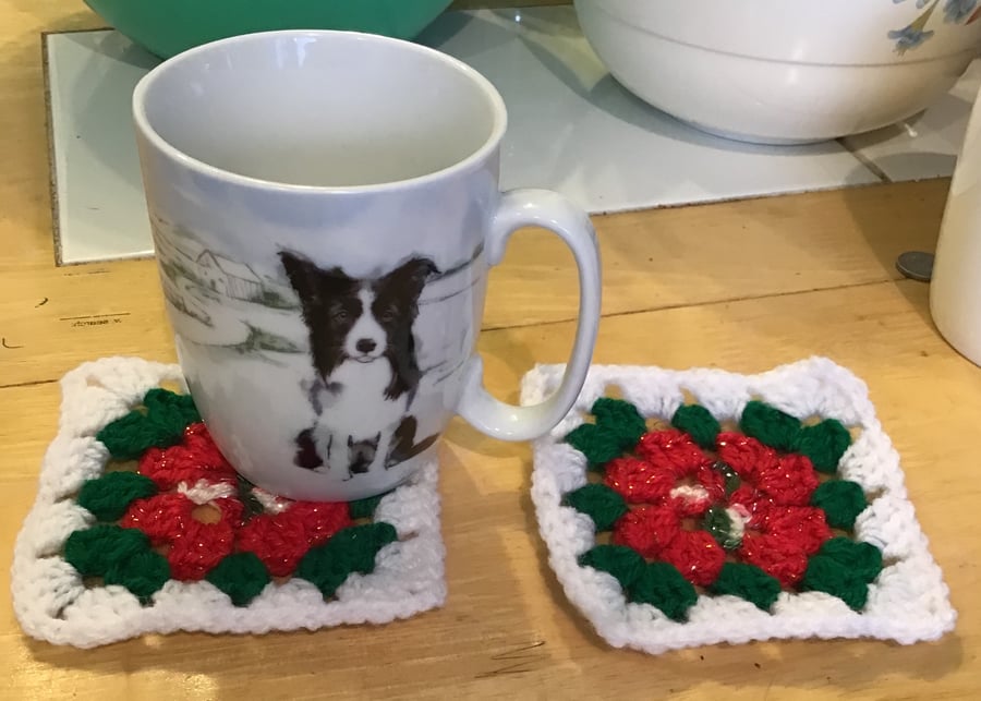 1 pair of Christmas Coasters