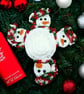 Seconds Sunday Hand crocheted festive Christmas snowman drinks coasters  - Image 3