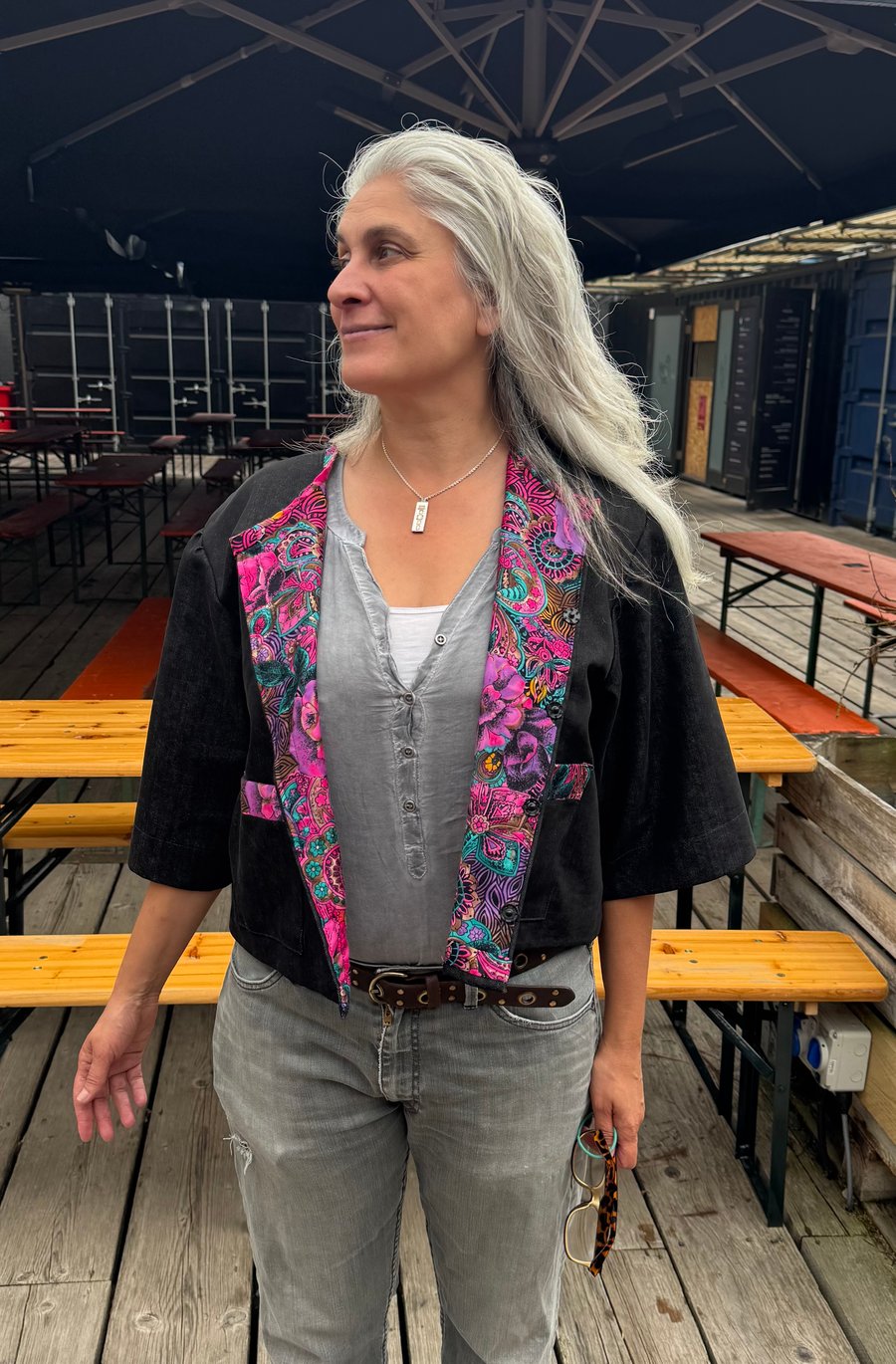 Handmade lined denim jacket 