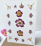 Handmade Real Pressed Roses Greeting Card, Birthday, Wedding, Anniversary  - Image 2