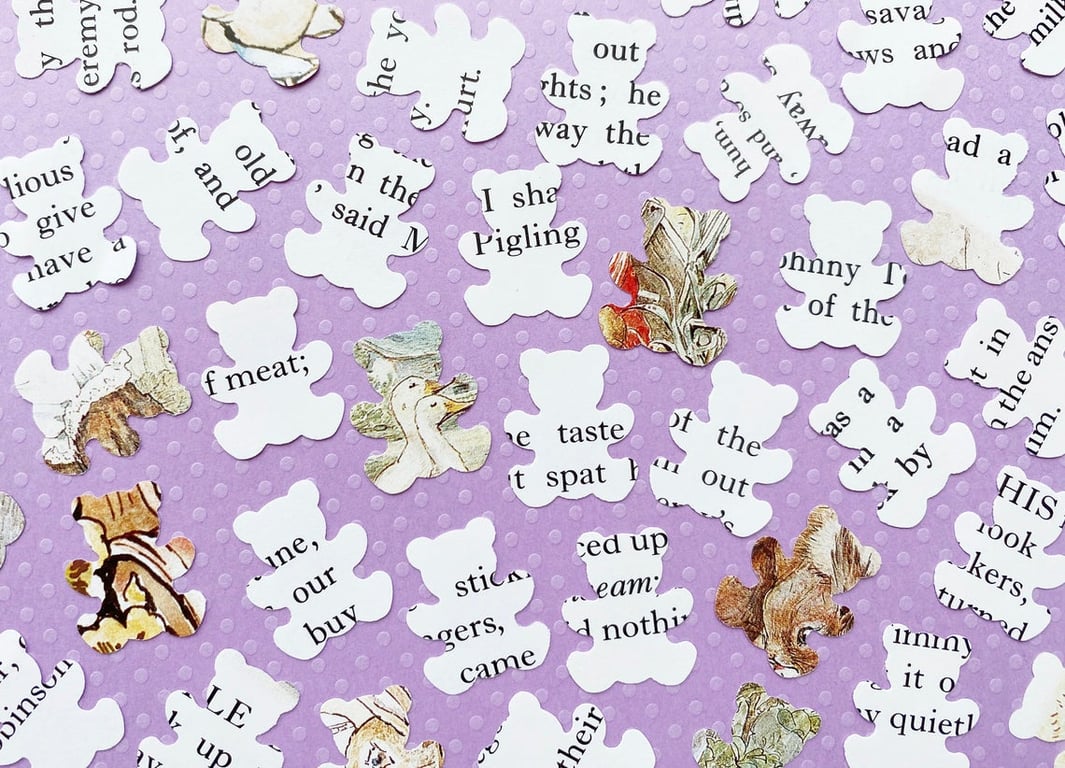 Beatrix Potter Teddy Bear Confetti - Baby Shower, Christening, Party Decor