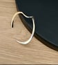 "Delineate" - Hand Forged Sterling Silver Torc Bangle - Made to any size - Twist - Image 4