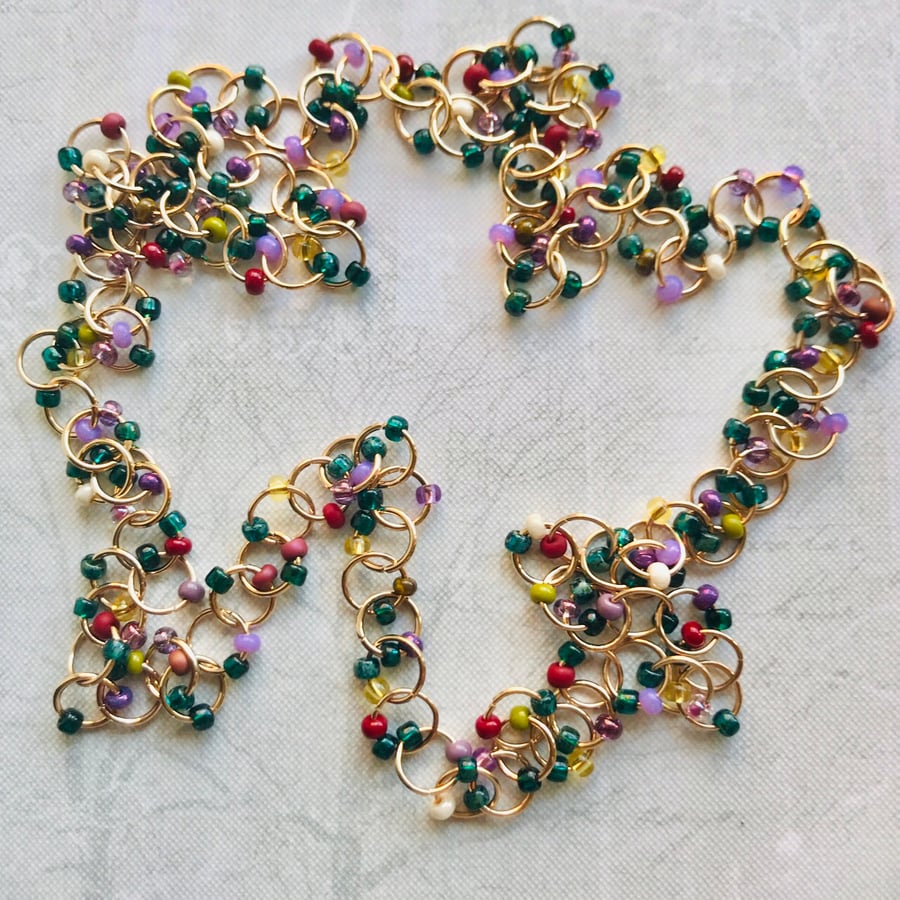 Beaded Link Necklace 