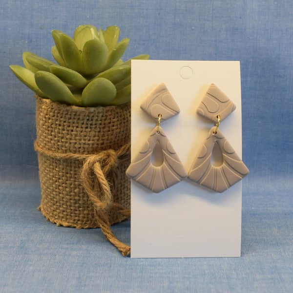 Geometric Cut-Out Statement Earrings