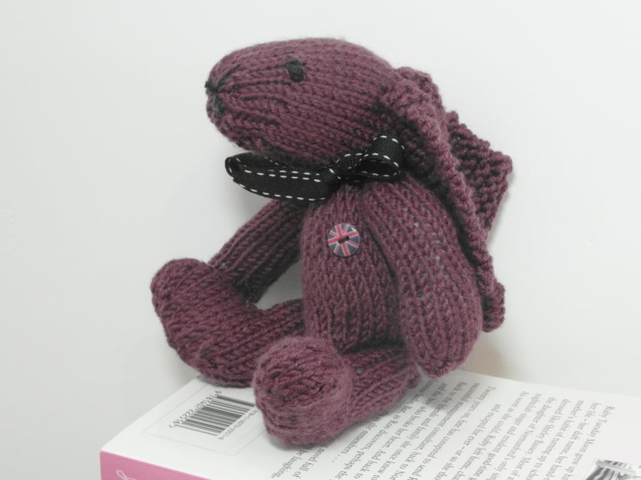 SALE...Knitted Cashmere rabbit keyring