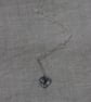 Small Silver Heart Pendant with Leaf Pattern - Image 6