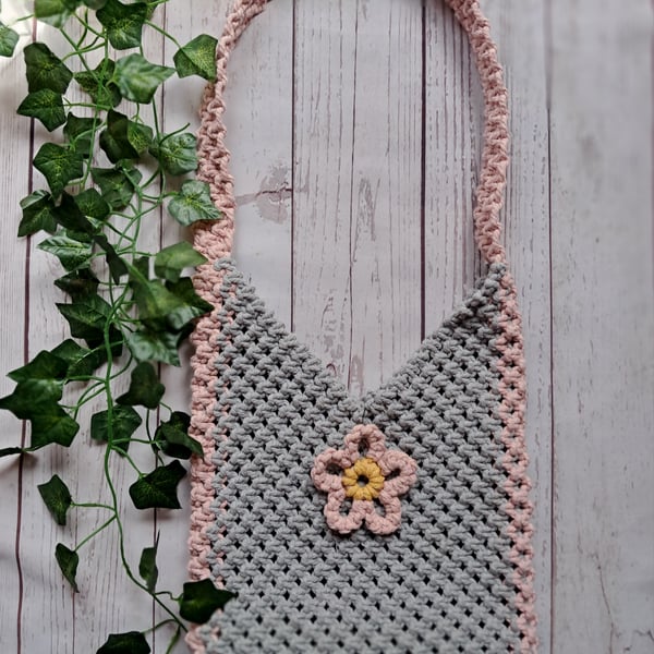 Grey & Pink Shoulder Bag