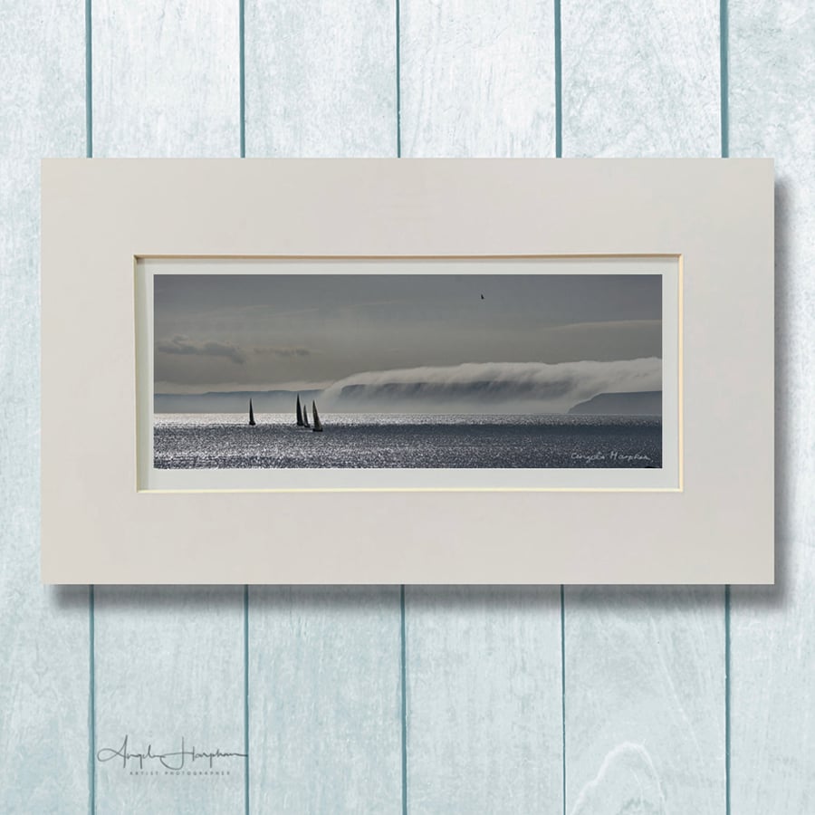 Letterbox Shape Fine Art Photograph - Atmospheric Scarborough - Misty Dawn 