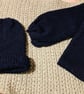 DARK NAVY BLUE GLITTER ADULT UNISEX HAT AND SCARF SET
