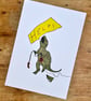 Dinosaur print - T-Rex print -Telephone print- Dinosaur gift - Dinosaur present  - Image 1
