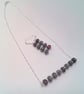 Faceted Ruby in Zoisite Bar on 925 Silver Chain & Earrings, Gift for Her - Image 10
