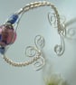 Rose Glass Cuff Bracelet - Image 2