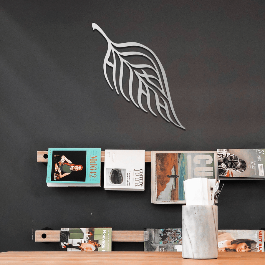 Tropical Leaf Wall Hanging, Wooden Art Decor, Contemporary Laser-Cut Design