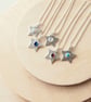 Silver Star Pendant with February Birthstone Amethyst - Image 2
