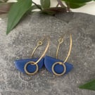 Polymer clay and brass earrings 