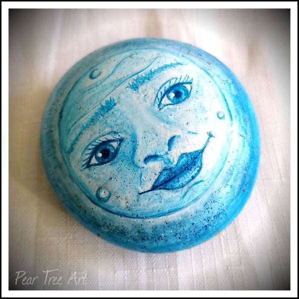 Hand Painted Moon Rock Art