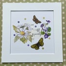 Handcrafted Collage of British Butterflies