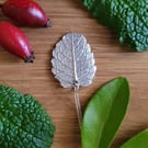 Silver Garden Mint Leaf Pendant