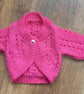 Hand knitted baby girls cardigan - Image 1