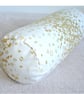 Gold Bolster Cushion COVER ONLY Round Cylinder Neck Roll 8x18 Embroidered Spots - Image 2