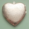 Destash:HEARTS: Very Large Silver Plated Decorated Heart-Shaped Locket 6cms