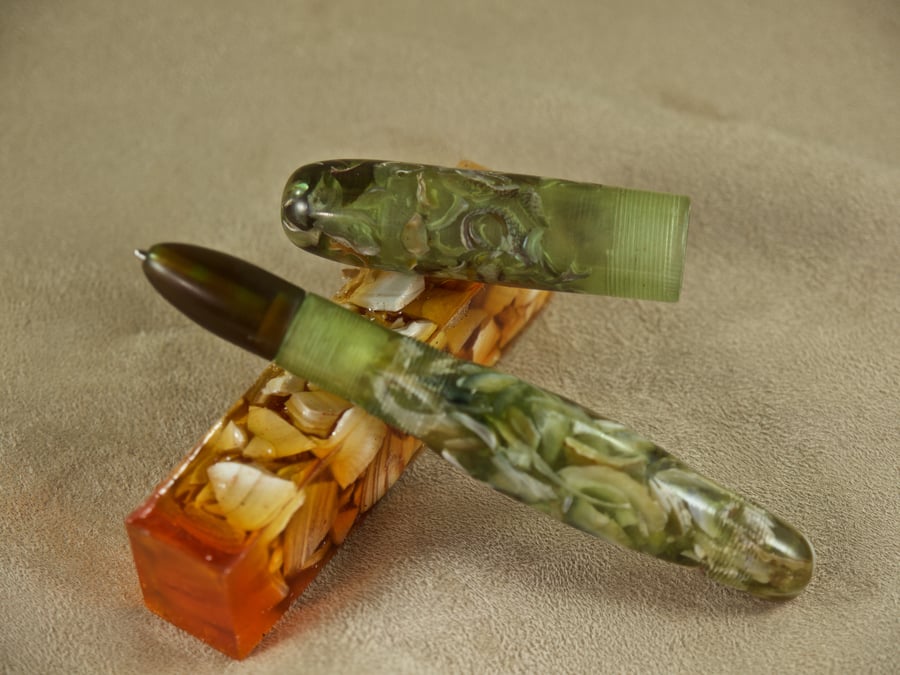 Chunky pen hand crafted with real limpet and periwinkle shells. SB6