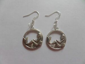 mermaid charm hook earrings