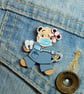 Dental Nurse Badge, Handmade Dentist Bear Pin, Dentist Brooch Graduation Gift - Image 3