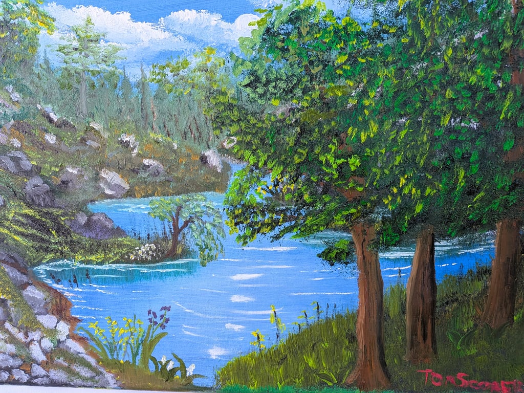 Original Oil Painting, Wild Highland Loch