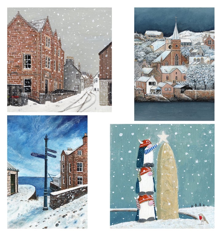 Set of 4 Christmas Cards