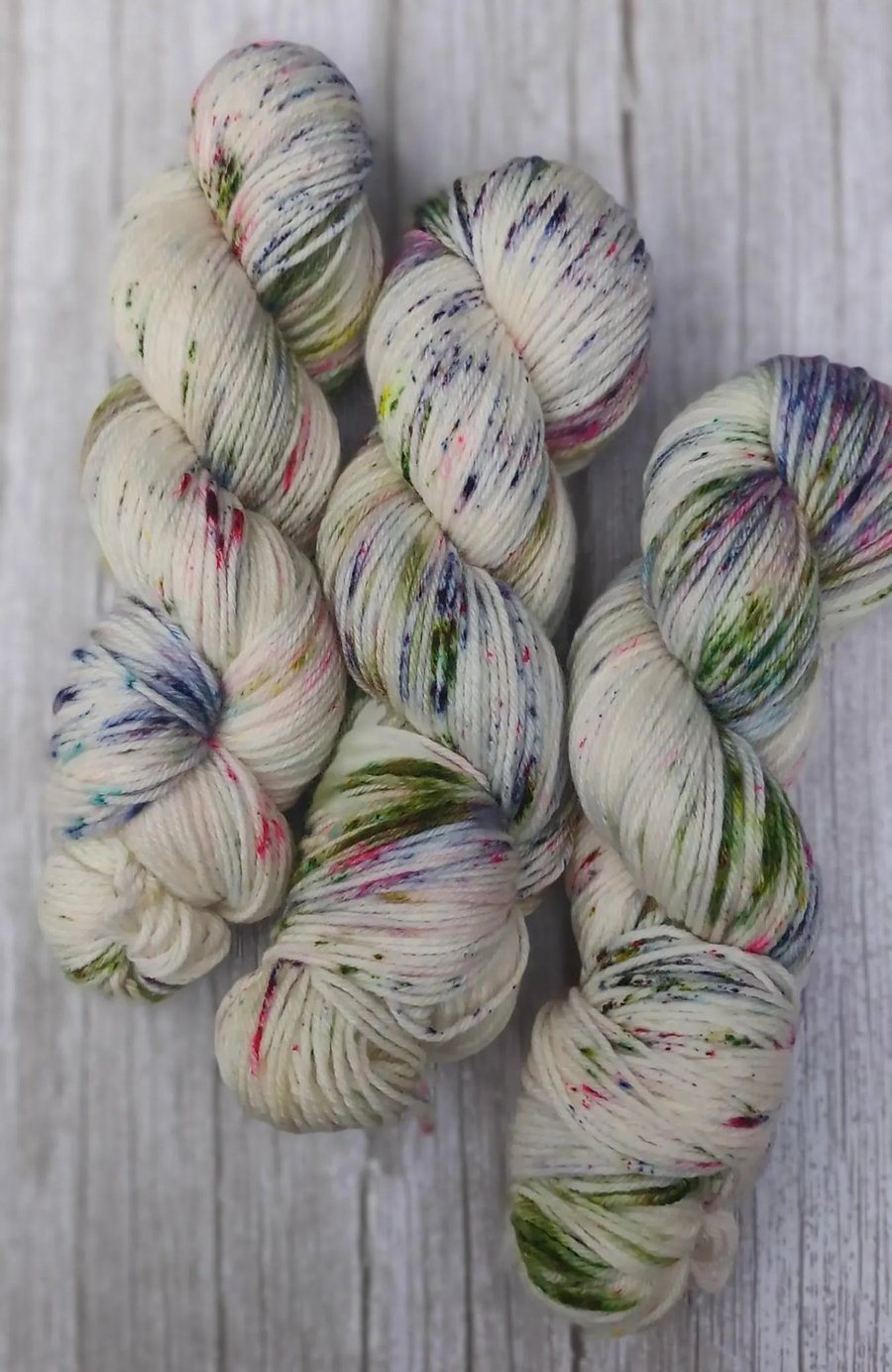 Clean Up 100g Hand dyed DK Yarn