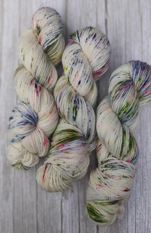Clean Up 100g Hand dyed DK Yarn