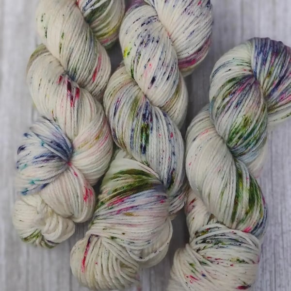 Clean Up 100g Hand dyed DK Yarn