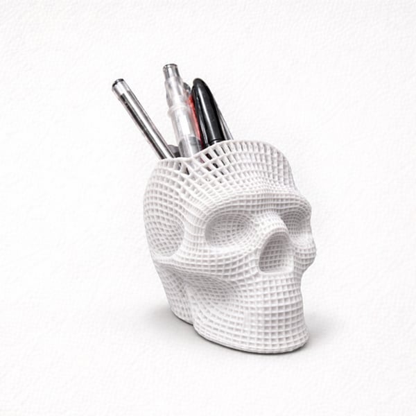 Wireframe Skull Pencil Holder - 45 - 65 - 55mm