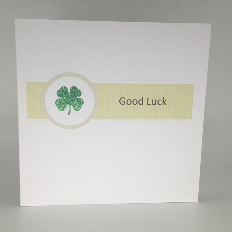 Good Luck Card - four leaf clover