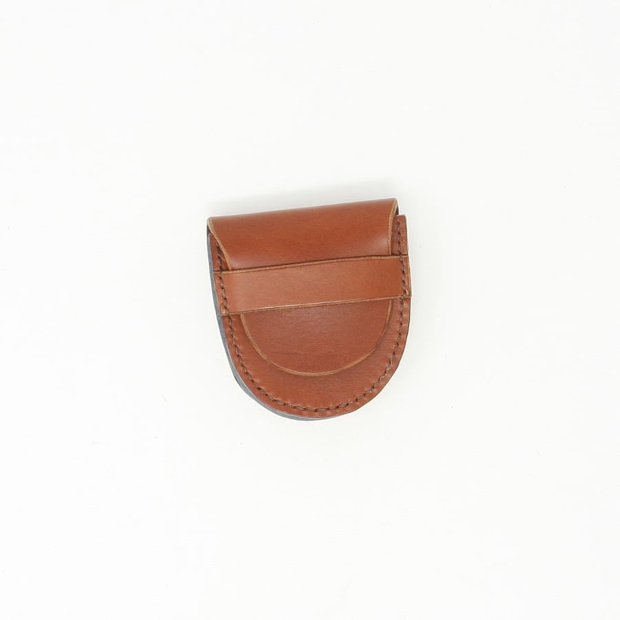 Small brown leather coin purse