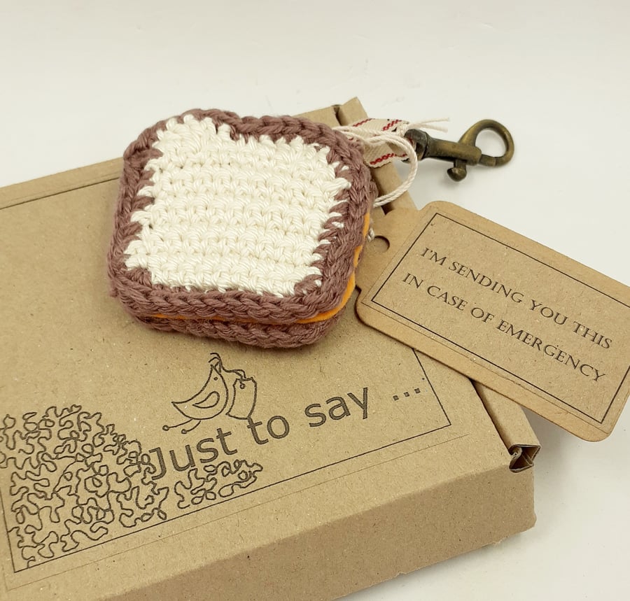 Crochet Marmalade Sandwich Bag Charm