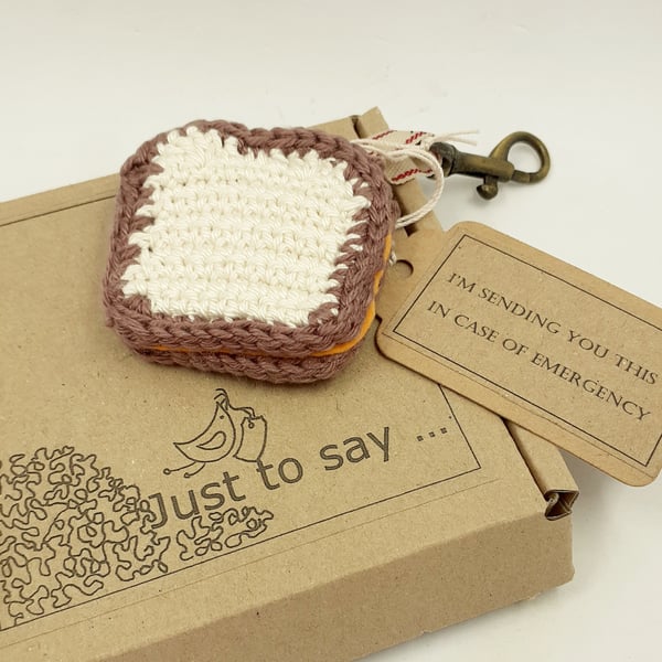 Crochet Marmalade Sandwich Bag Charm