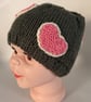 Children's Love Heart Hand Knitted Hat