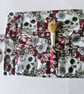 Red Skull Make Up Brush Roll,  Gothic Skulls Goth Gift Handmade - Image 2