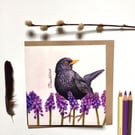 "Blackbird" Blank Greeting Card