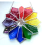 Rainbow Windmill Stained Glass Suncatcher Abstract 007 - Image 6