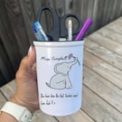 Personalised Teacher Gift, Pen Pot, Teachers stuff, Teaching Assistant, Elephant