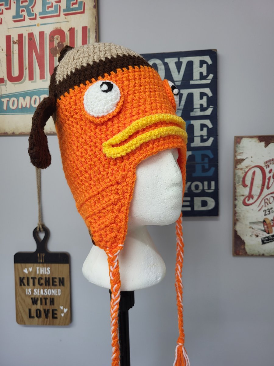 Fortnite Fishstick Hat, Gaming Kids Hat handmade