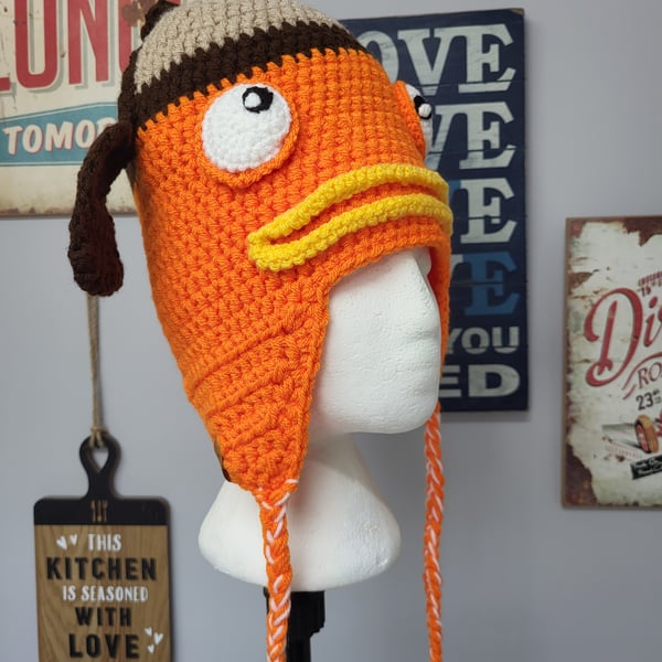 Fortnite Fishstick Hat, Gaming Kids Hat handmade