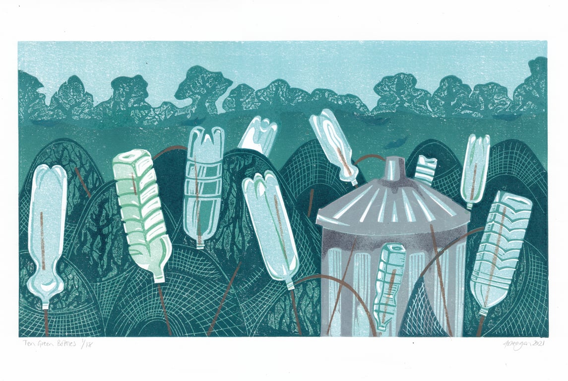 10 GREEN BOTTLES allotment recycling