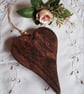 Chunky Wooden Floral Hanging Heart - Image 3