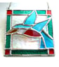 Kingfisher Framed Stained Glass Suncatcher Tile  - Image 7
